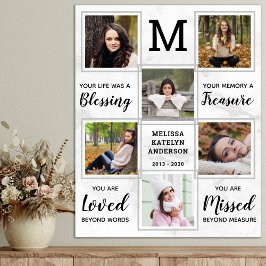 Póster Collage de fotos único en homenaje al funeral pers