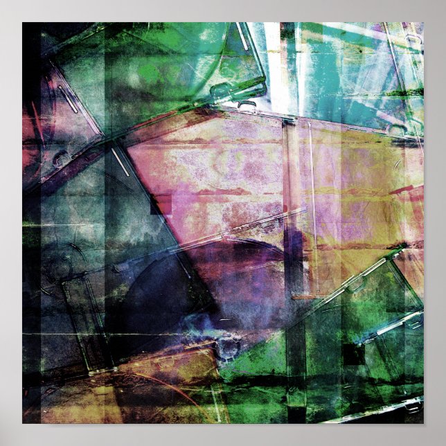 Póster Collage de Fundas de CD de época (Frente)