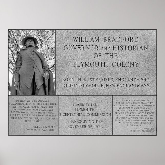 Póster Collage de Gov William Bradford - poster (Frente)