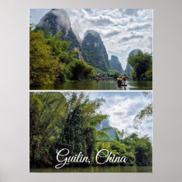 Póster Collage de Guilin, China