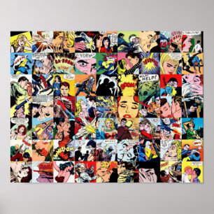 Póster Collage de historietas