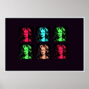 Póster Collage de Isaac Newton