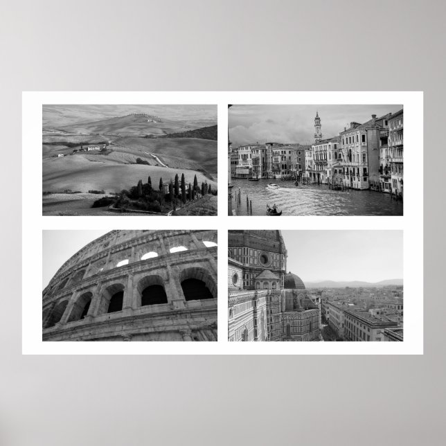 Póster Collage de Italia (Frente)
