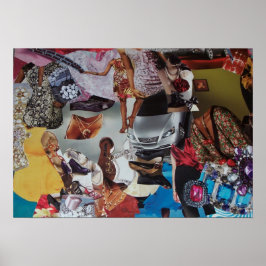 Póster Collage de la casa de la moda