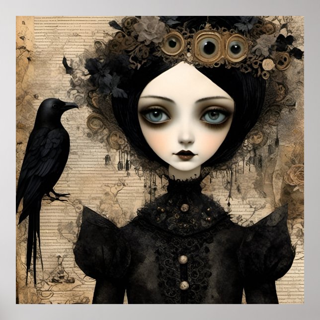 Póster Collage de la Princesa Gótica Raven (Frente)