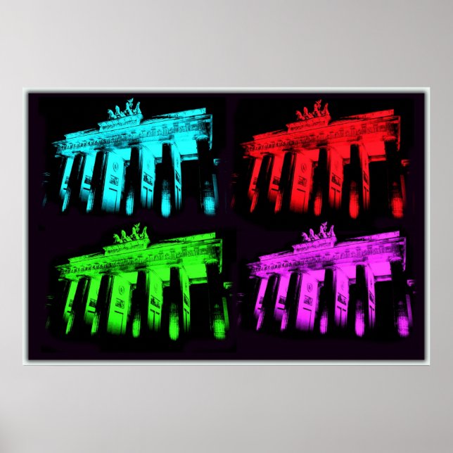 Póster Collage de la Puerta de Brandenburgo (Frente)