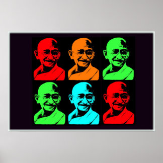 Póster Collage de Mahatma Gandhi