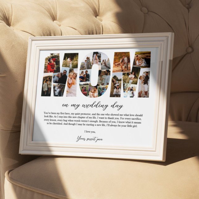 Póster Collage de mamá en el día de mi boda, regalo de la (Subido por el creador)