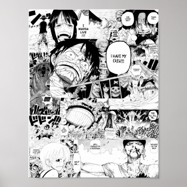 Póster Collage de Manga de una pieza (Frente)