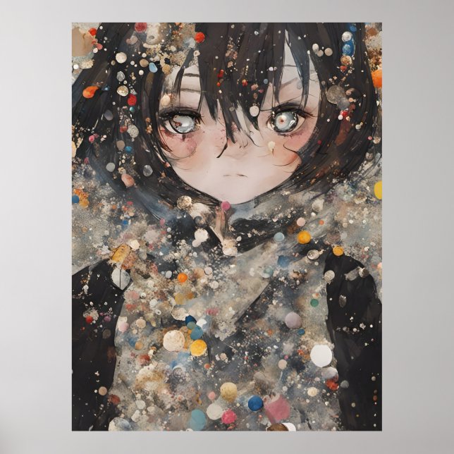Póster Collage de mujeres de Anime (Frente)