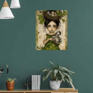 Póster Collage de muñecas Nest Bird