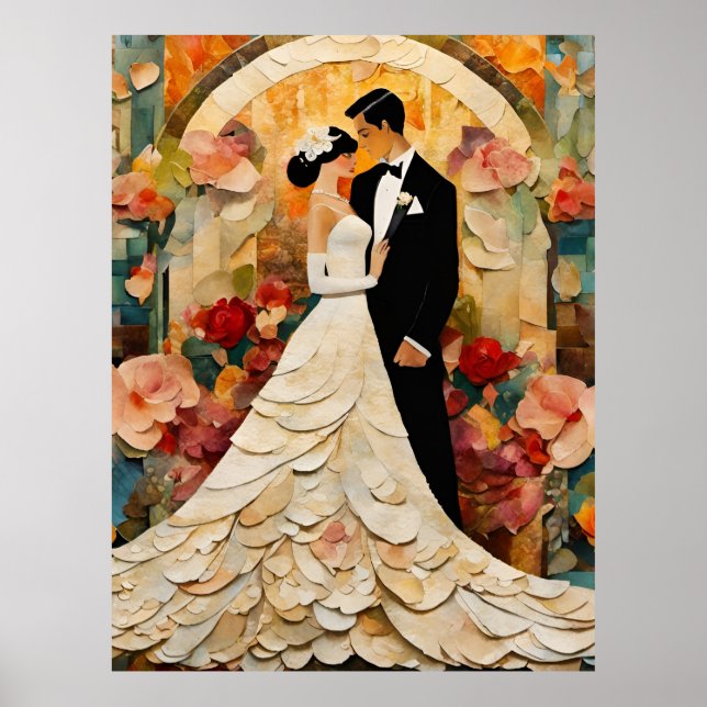 Póster Collage de Novia y Groom (Frente)