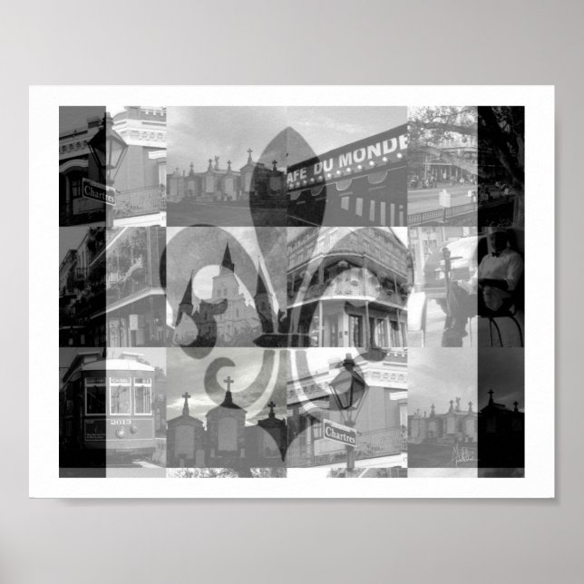 Póster Collage de Nueva Orleans [Imprimir] (Frente)