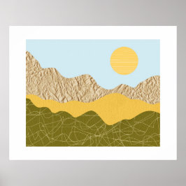 Póster Collage de paisaje abstracto
