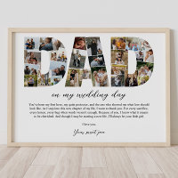 Collage de papá en el día de mi boda, regalo de pa