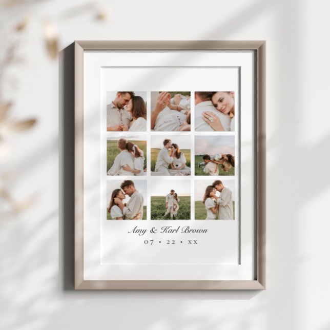 Póster Collage de parejas con 9 fotos personalizadas (Subido por el creador)