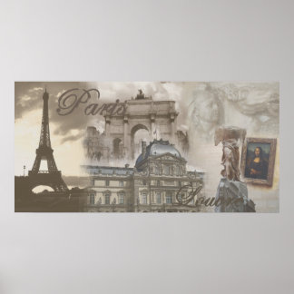 Póster Collage de París