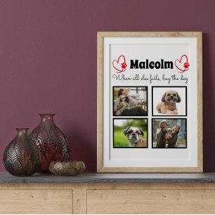 Póster Collage de perros - 4 fotos personalizadas