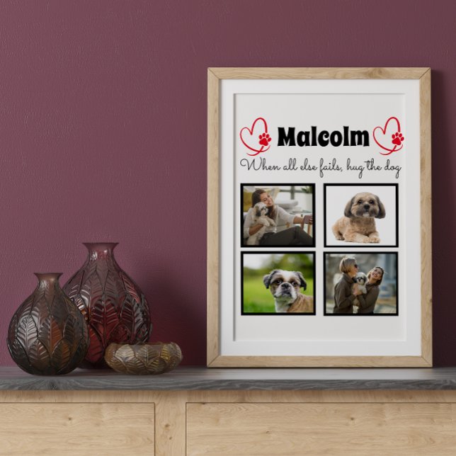 Póster Collage de perros - 4 fotos personalizadas (Subido por el creador)