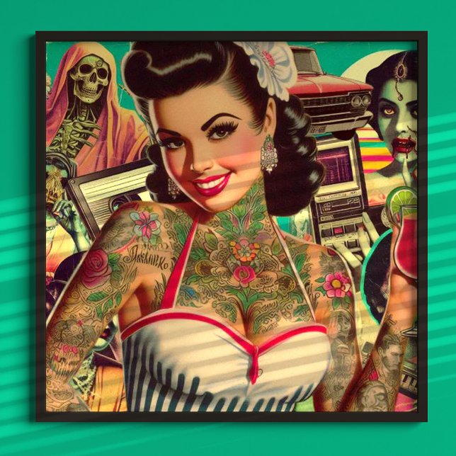 Póster Collage de Pin-up de onda inversa (Subido por el creador)