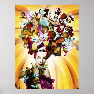 Póster Collage de retratos de Carmen Miranda