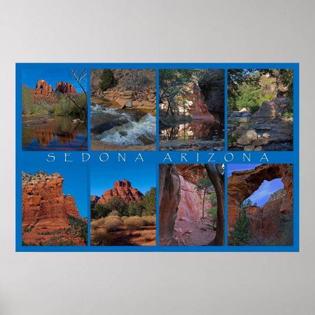 Póster Collage de Sedona Arizona (Frente)