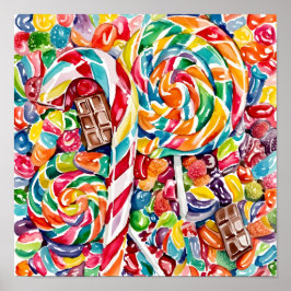 Póster Collage de tratamientos de Halloween