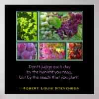 Collage de uva de otoño con cotización