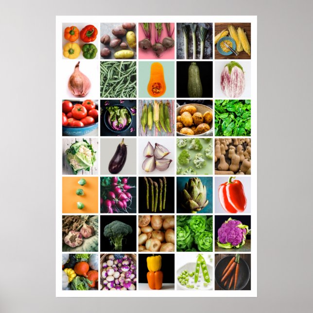 Póster Collage de VERDURAS (Frente)