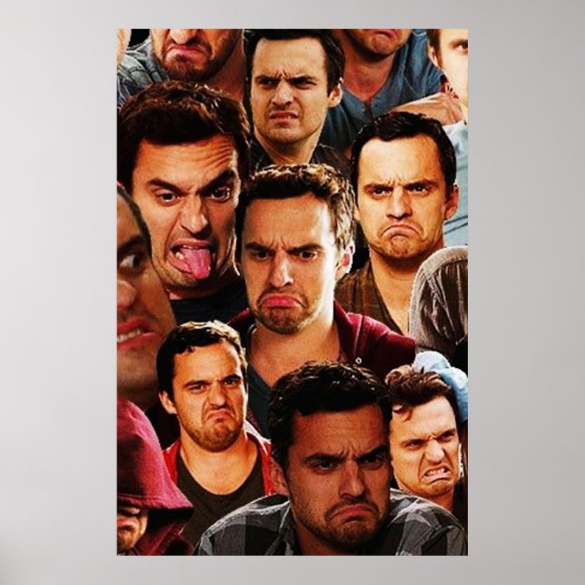Póster Collage del nuevo Chica Nick Miller (Frente)
