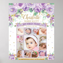 Collage del primer año de la foto del primer cumpl