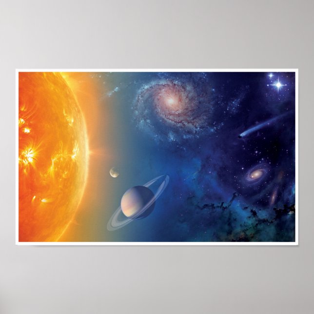 Póster Collage del Sistema Solar del Espacio Exterior de  (Frente)