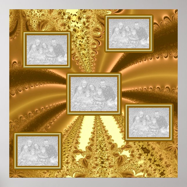 Póster Collage dorado 1002 (Frente)