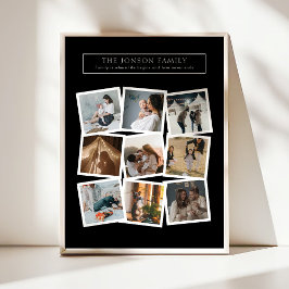 Póster Collage Familiar de 9 Fotos