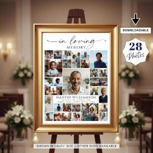 Póster Collage Fotográfico Celebración Funeral de la Vida