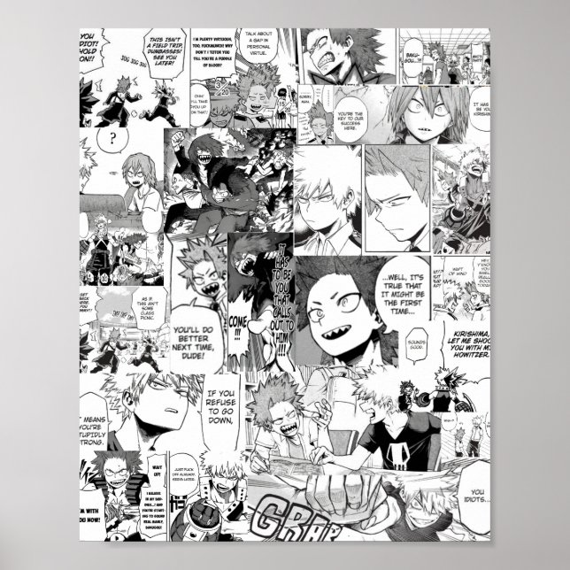 Póster Collage Manga de Kiribaku (Frente)