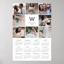 Collage Mínimo 16x24 Calendario Anual de Fotos 201