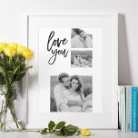 Póster Collage moderno Couple Photo & Love You Beauty Gif<br><div class="desc">Collage moderno Couple Photo & Love You Beauty Gift</div>