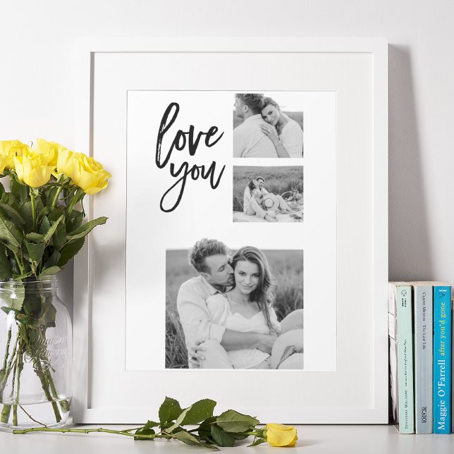 Póster Collage moderno Couple Photo & Love You Beauty Gif (Subido por el creador)