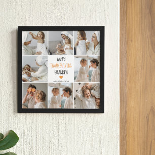 Póster Collage moderno foto Feliz abuelo de Acción de Gra