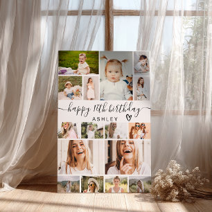 Póster Collage moderno y simple de la cuadrícula fotográf