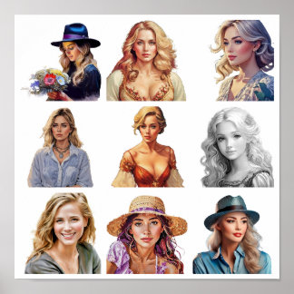 Póster Collage of beauty