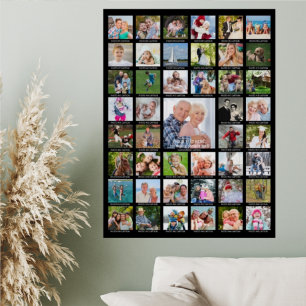 Póster Collage personalizado de 45 fotos con leyendas Neg