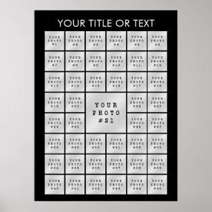 Póster Collage Personalizado de 45 Fotos Minimalista Simp