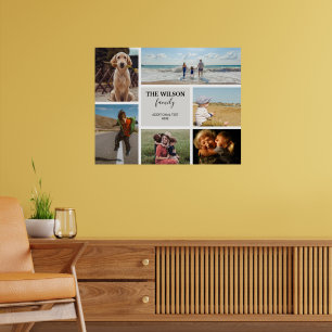 Póster Collage personalizado de 6 Recuerdos de la familia