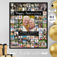 Collage Personalizado de Fotos para Aniversario 64