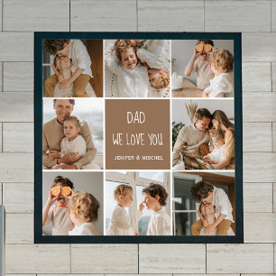 Póster Collage Photo Dad We Love Happy Fathers Day