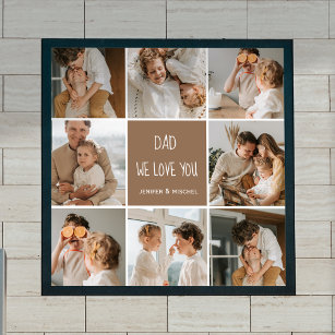 Póster Collage Photo Dad We Love Happy Fathers Day