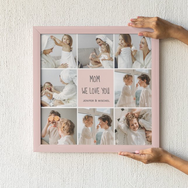Póster Collage Photo Mom Te Ama Mejor Regalo De Madre (Subido por el creador)