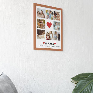 Póster Collage Photo Mom Te Ama Mejor Regalo De Madre